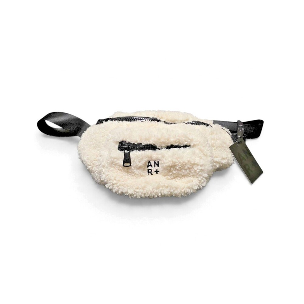 NWT ALP N ROCK Everyday Shearling Belt Bag Ivory Furry Faux Fur Fanny Pack